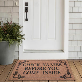HLFMVWE low-profile 28x18 doormat fits under doors for smooth operation.