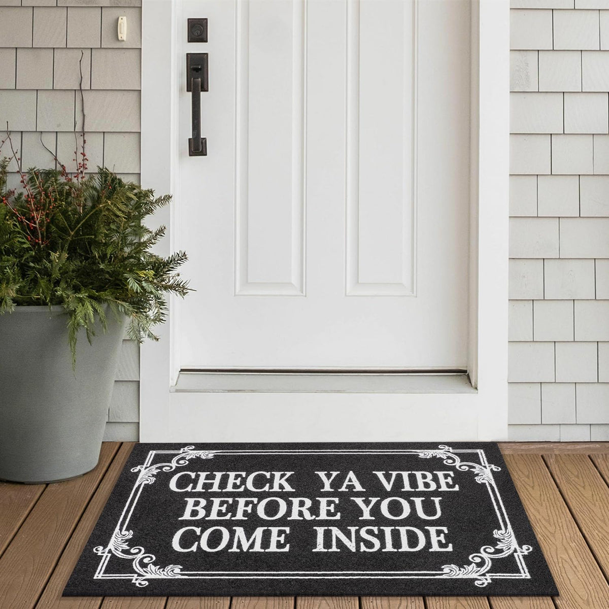 HLFMVWE mat suitable for both outdoor and indoor front door use