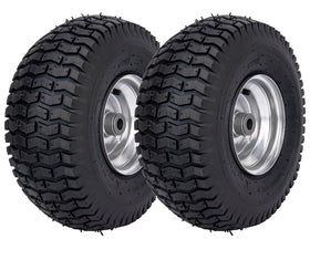 HLHgirl 15x6-00-6 front tire assembly ready for quick installation on compatible mowers.