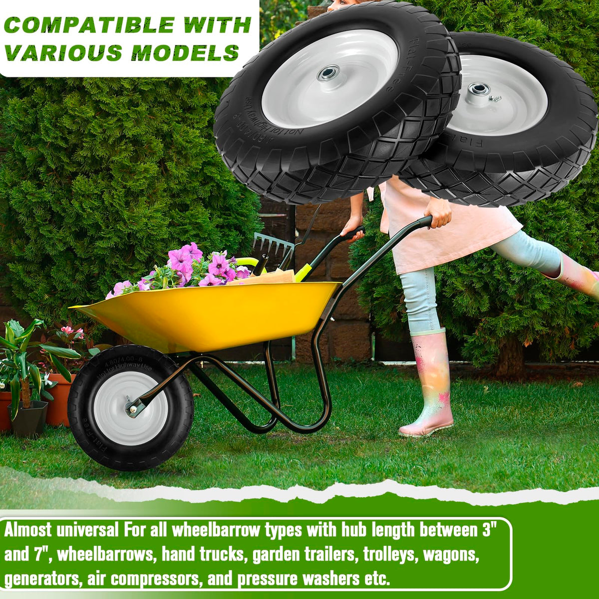 HLHgirl durable steel rim withstands heavy loads for long-term use