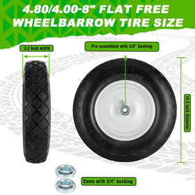 HLHgirl flat-free tire wheel preassembled for quick, easy installation