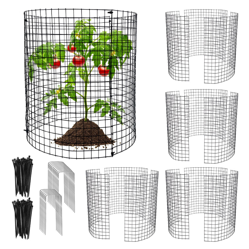 Hlimior round plant protector, 12-inch diameter, shields seedlings from rabbits.