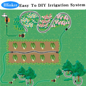Hlinker 25 ft drip hose suits vegetables and herbs.