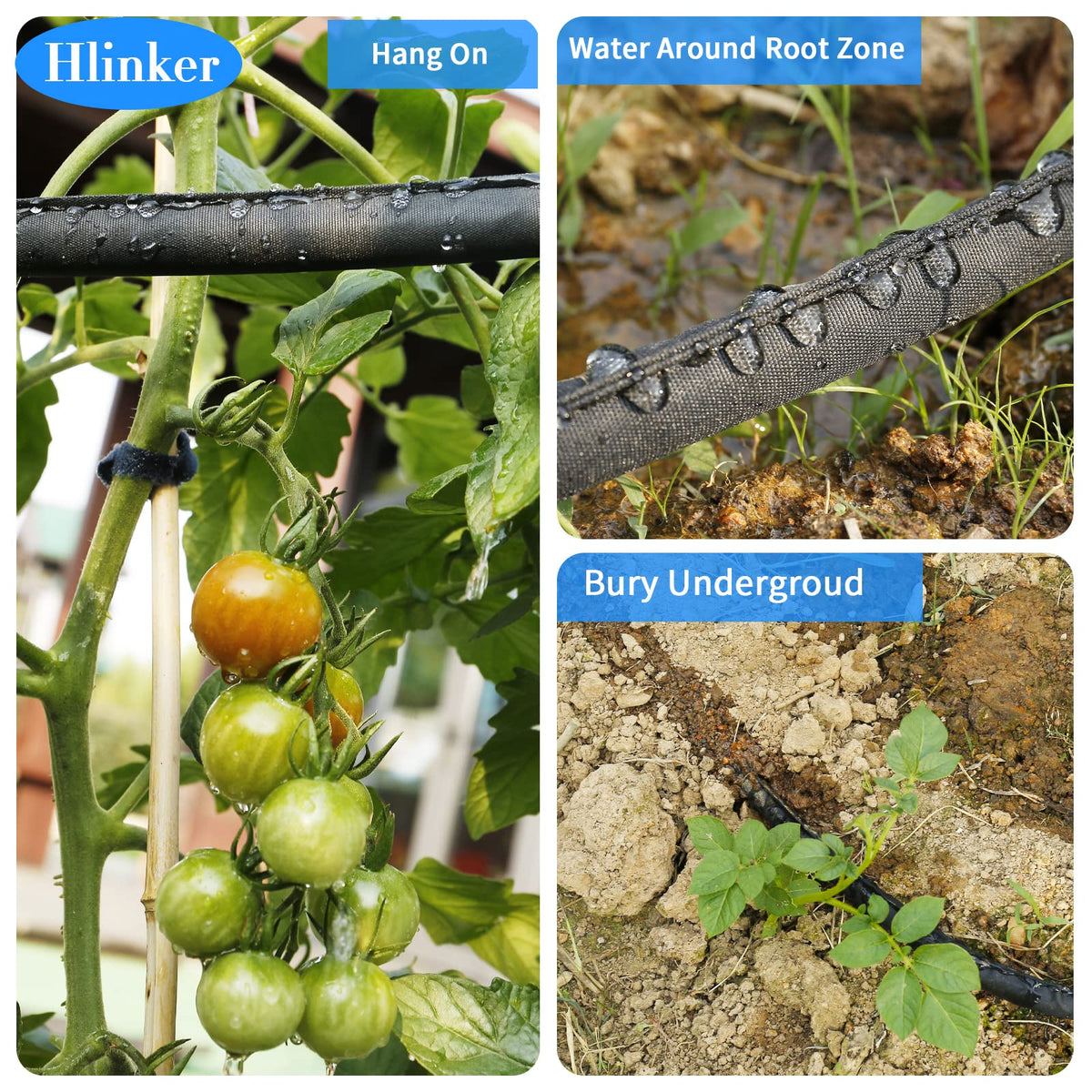 Hlinker recycled vinyl eco-material supports environmentally friendly drip irrigation.