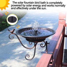 HLQMFHT bird bath diameter 12 inches provides ample water space for birds.