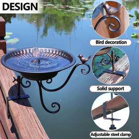 HLQMFHT metal bird bath bronze finish combines durability with elegant patio decor.