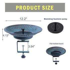 HLQMFHT metal bird bath with powder coating resists rust and weather.