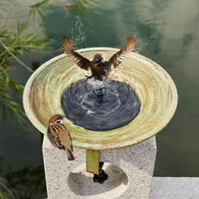 HLQMFHT Solar Fountain Pump Kit delivers self-powered water motion under sun.