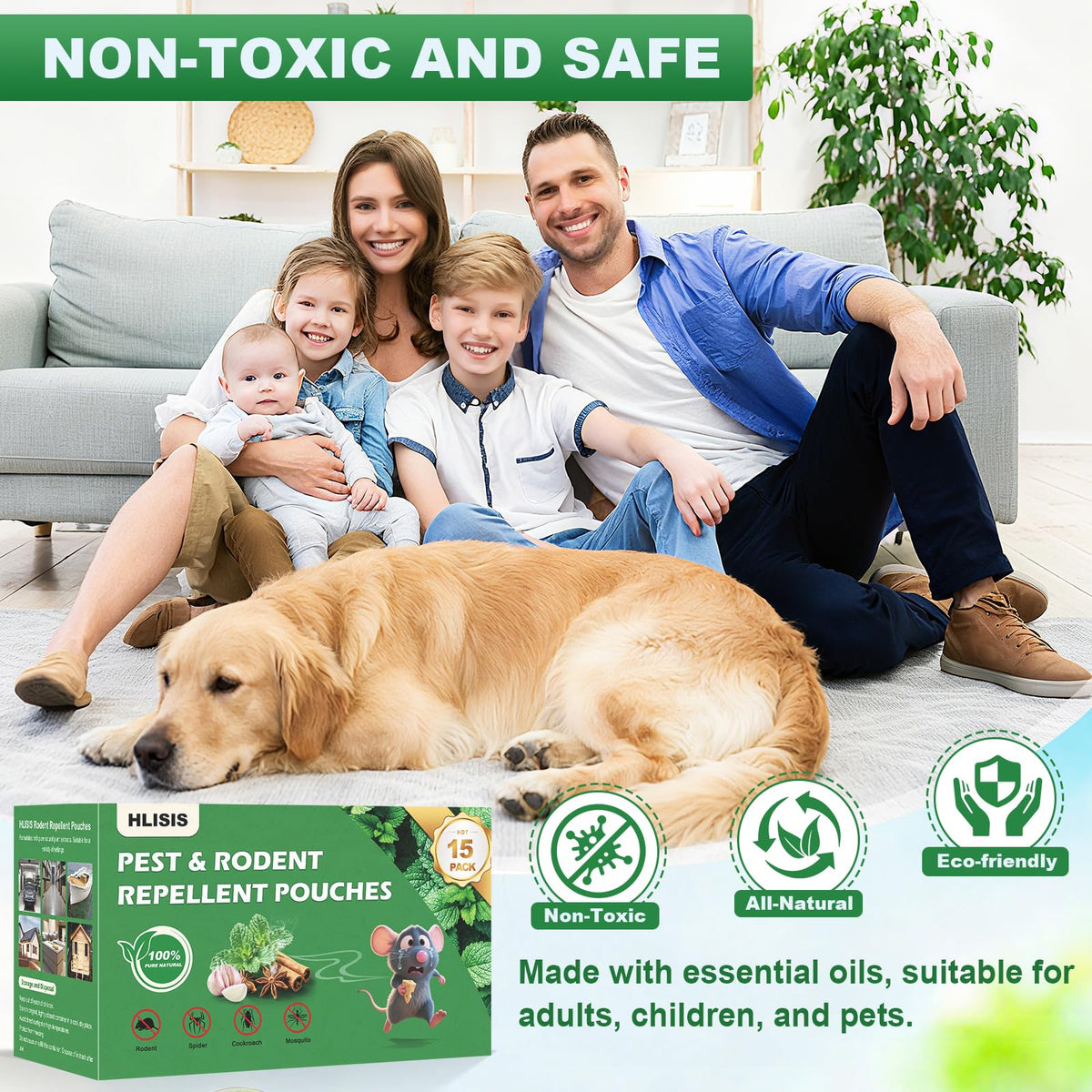 HLISIS pouches in pantry illustrate mess-free pest prevention