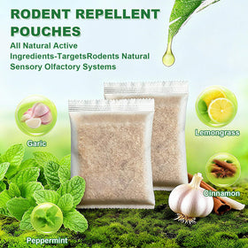 HLISIS peppermint oil pouch packaging highlights natural non-toxic deterrence