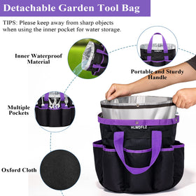 HLWDFLZ Purple Garden Tool Set weeder demonstrates tough soil removal.