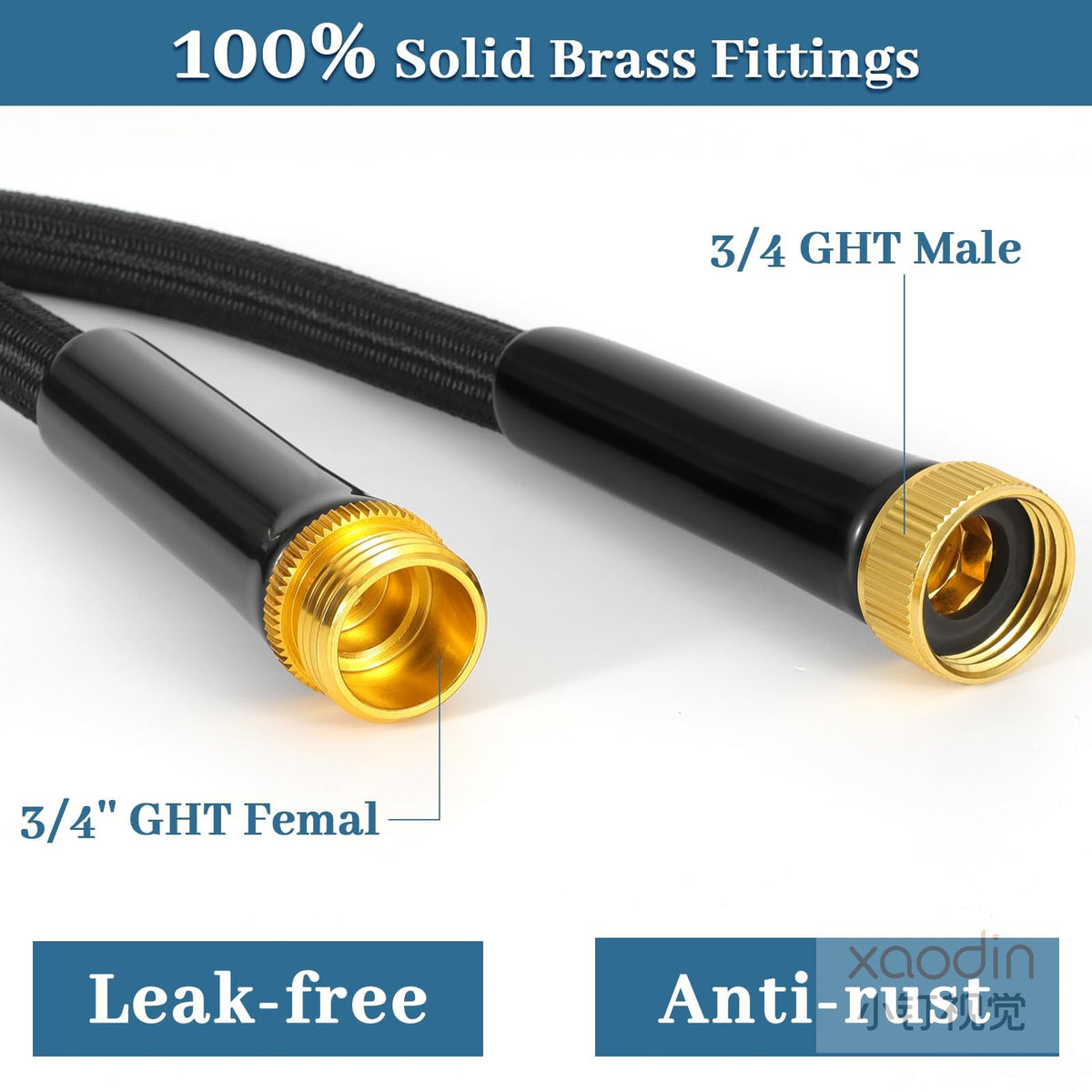 HmiL-U anti-kink technology hose stays flexible for efficient watering and cleaning.