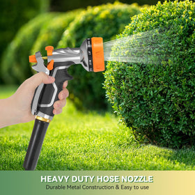 HmiL-U nozzle showing flow-control thumb lever for precise watering.