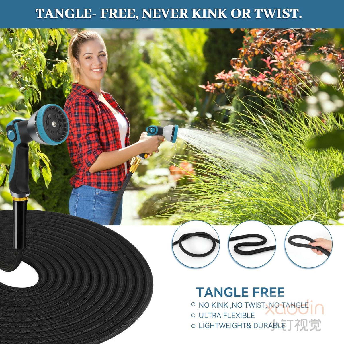 HmiL-U lightweight hose reduces effort during moving and use.