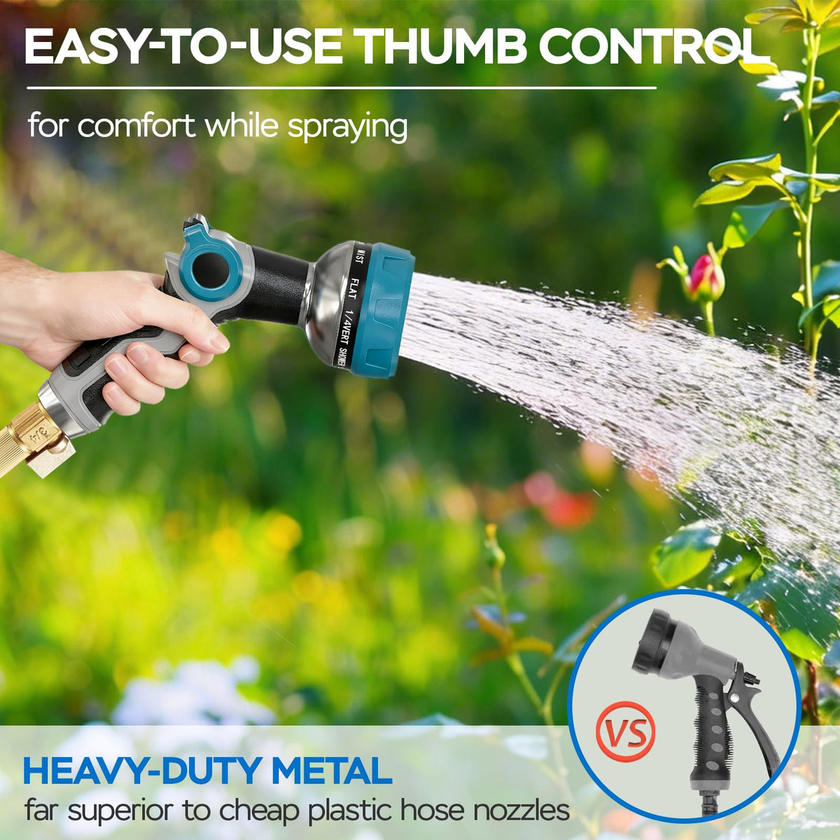 HmiL-U 3/4 inch US standard thread fits standard hoses without adapters.