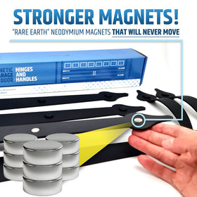 HMmagnets steel door decoration closeup demonstrates magnetic attachment strength