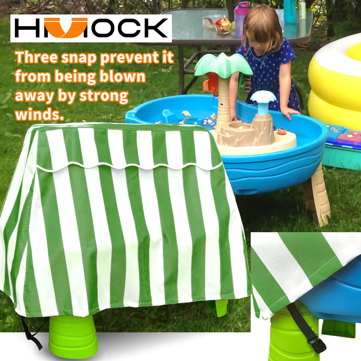 HMOCK cover uses three straps for windproof stability.