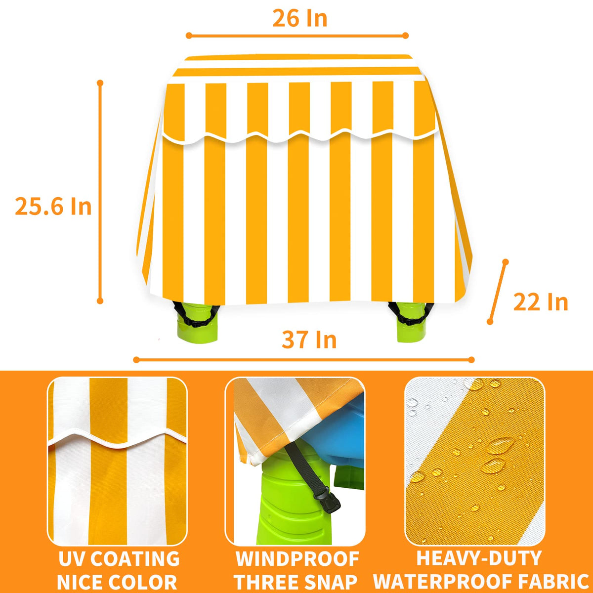 HMOCK outdoor cover protects sand and water tables from rain and debris.