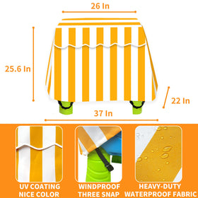 HMOCK outdoor cover protects sand and water tables from rain and debris.