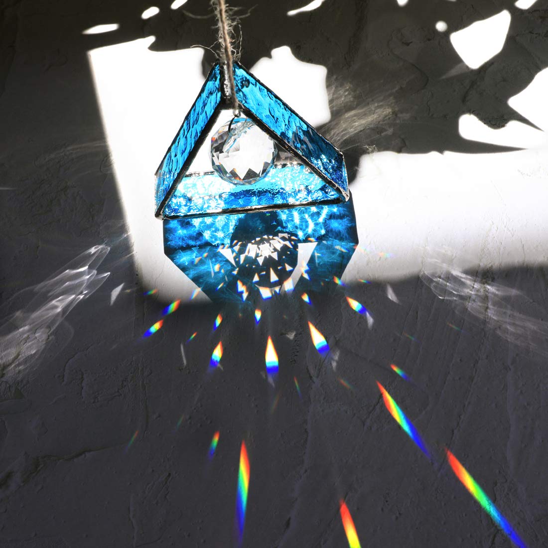 H&D HYALINE & DORA crystal prism ball creates sparkling light patterns