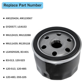 HNeekyr AM125424 oil filter for John Deere LX140, assembly view, straightforward installation.