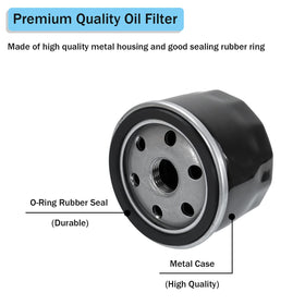 HNeekyr AM125424 oil filter for John Deere LX288, top view, easy direct-fit replacement.