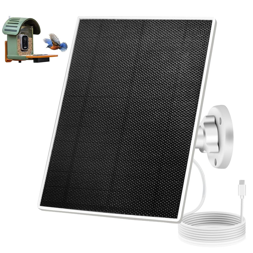 HNncheny 3W solar panel for bird feeder powering cameras in daylight.