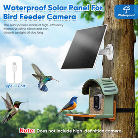 HNncheny battery-powered camera solar panel enables continuous surveillance.