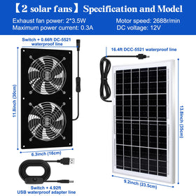 HNRLOY compact 4.72 inch fans fit tight spaces.