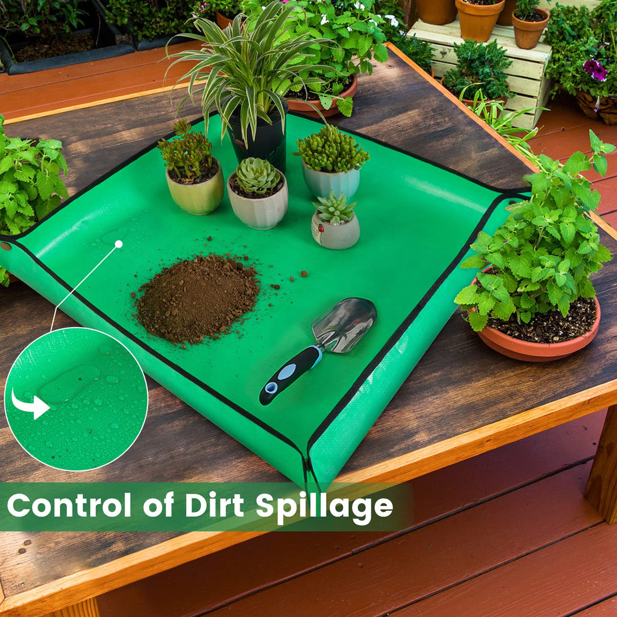 HNXTYAOB foldable garden mat 27x27 ideal for portable indoor repotting