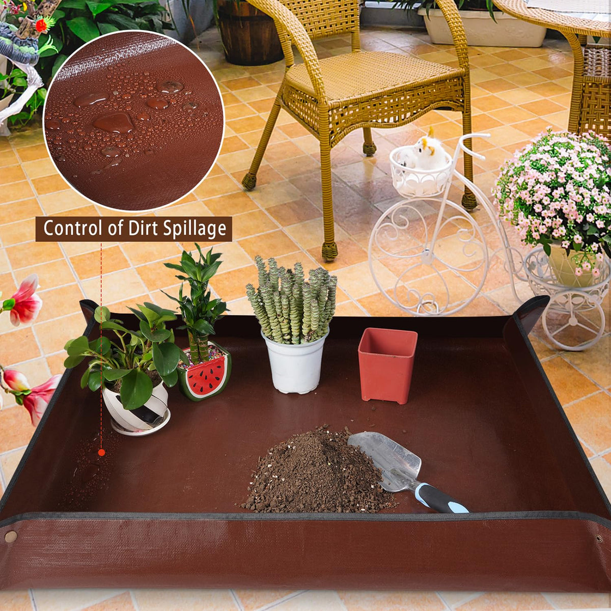 HNXTYAOB repotting mat waterproof surface keeps spills contained during watering