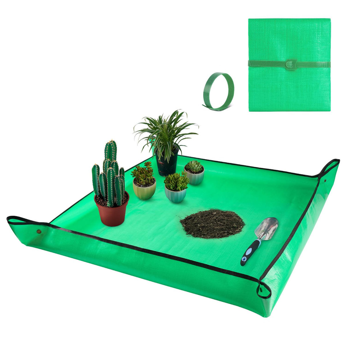 HNXTYAOB extra large potting mat for indoor dirt containment during repotting.