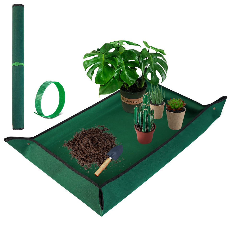 HNXTYAOB repotting mat 43x29 offering a spacious workspace for potting and tool setup