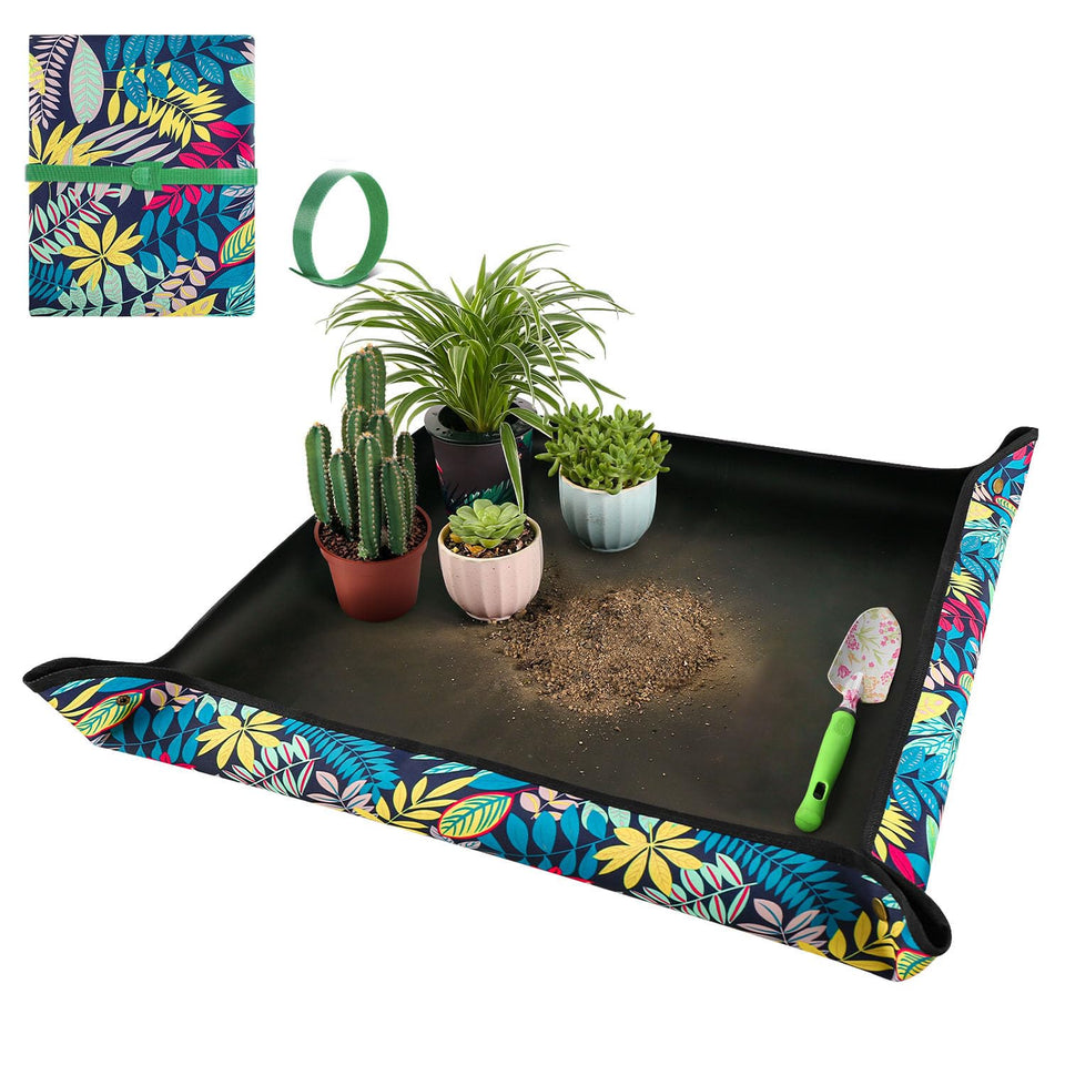 HNXTYAOB Repotting Mat with foldable design for mess-free counter repotting.