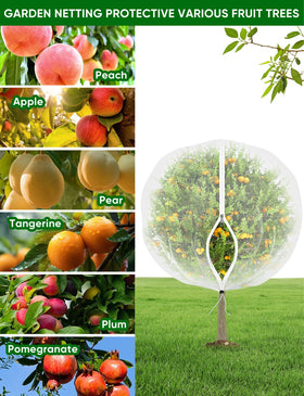 HNYTLCO 8-by-5-3-foot netting fits larger trees easily.