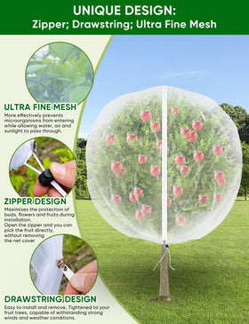 HNYTLCO bird mesh cover guards blueberry bushes while letting light through.