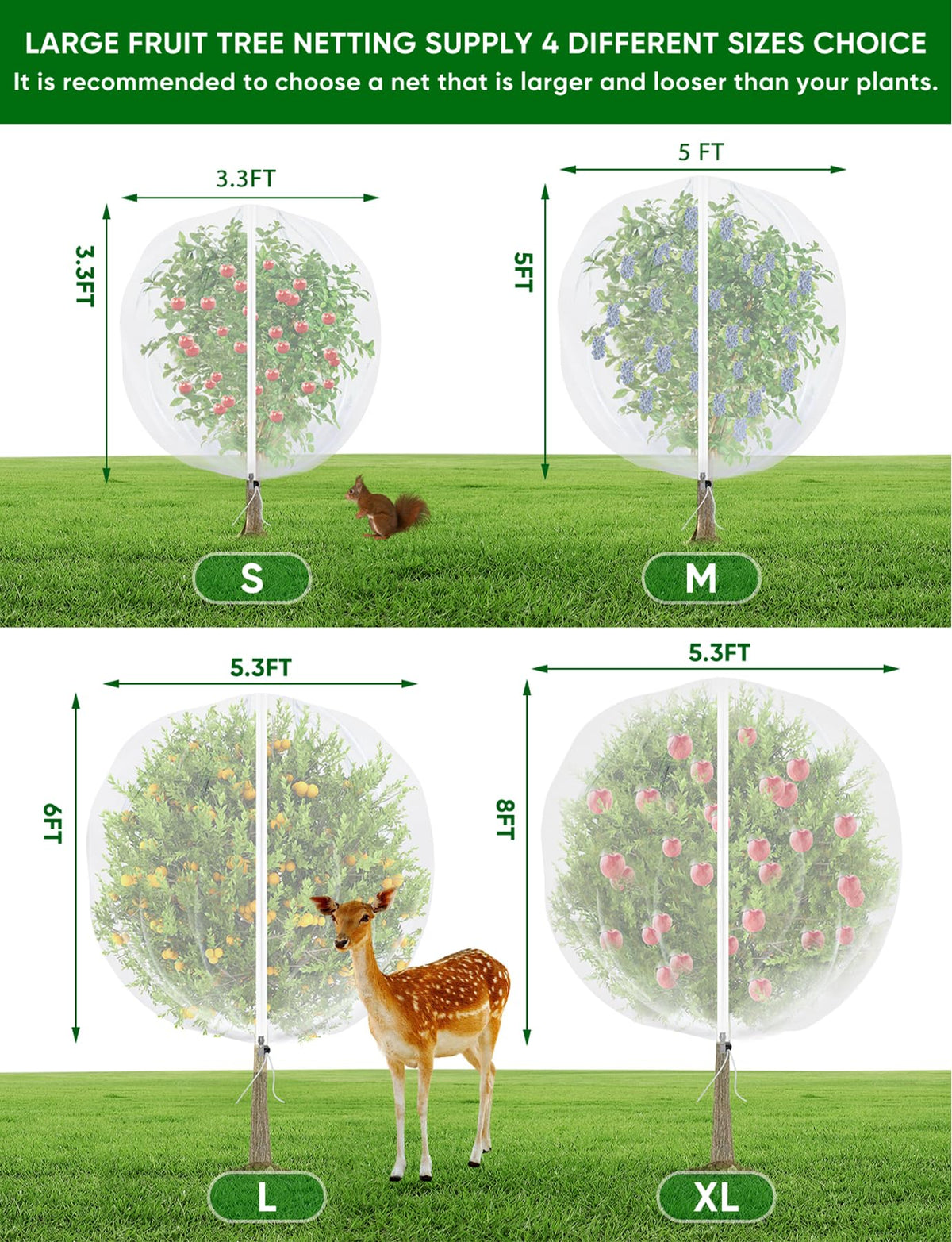 HNYTLCO set of 2 netting pieces covers multiple plants.