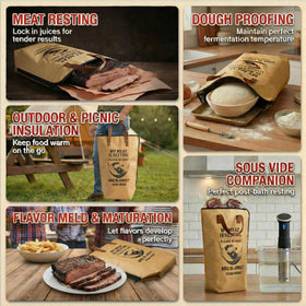 Hoah Hoah BBQ blanket shows 15x21 inch size for large cuts.