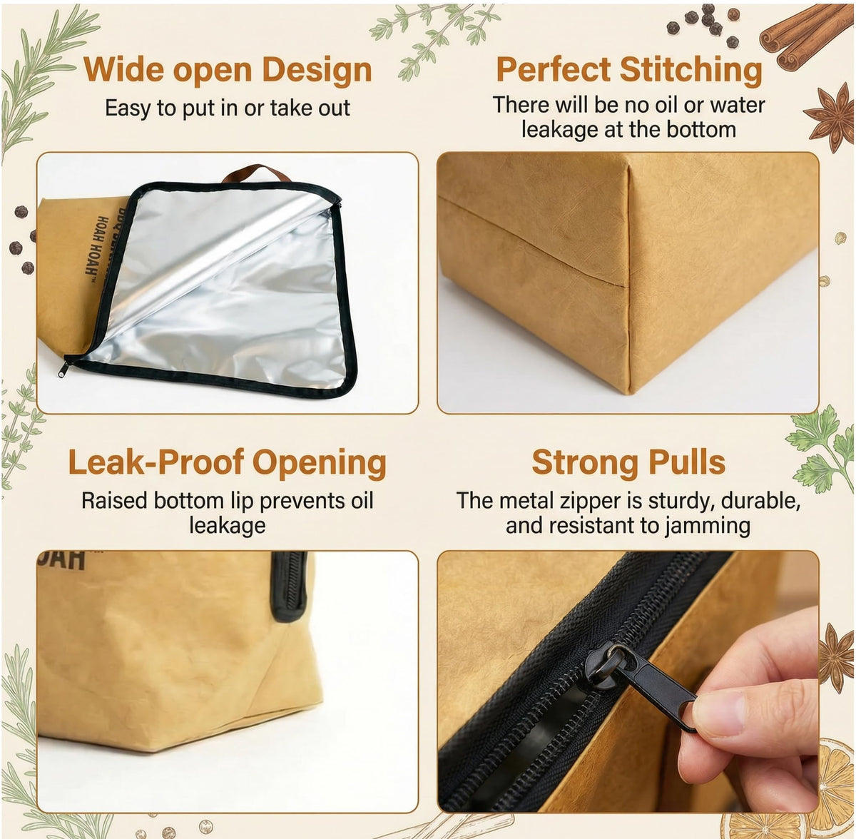 Hoah Hoah BBQ blanket waterproof Tyvek exterior and durable zipper.