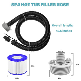 HOAIXUN Lay Z Spa inflation hose compatibility with major tub brands