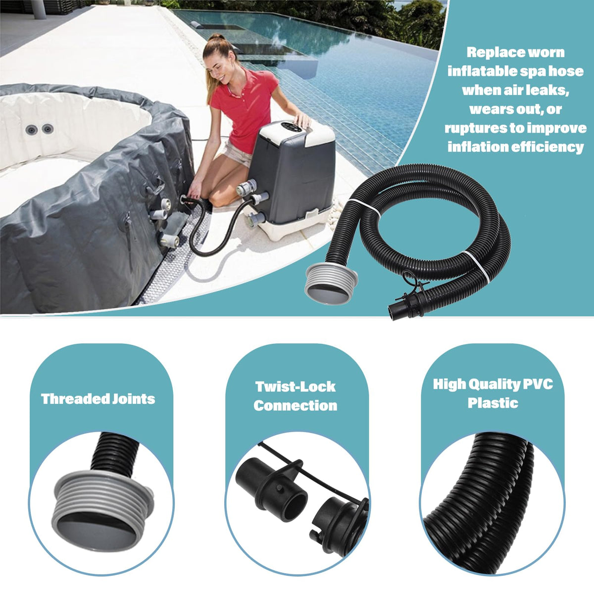 HOAIXUN connecting nut for secure leak-free hose connections