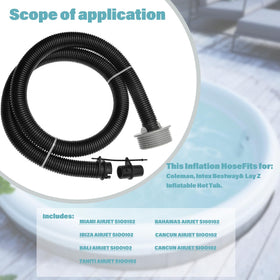 HOAIXUN easy-install inflation hose speeds up tub setup without tools