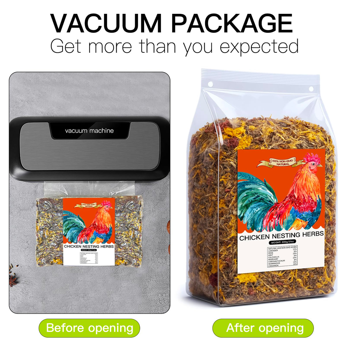 HoazHoald nesting blend scatter in coop to enhance nesting comfort.