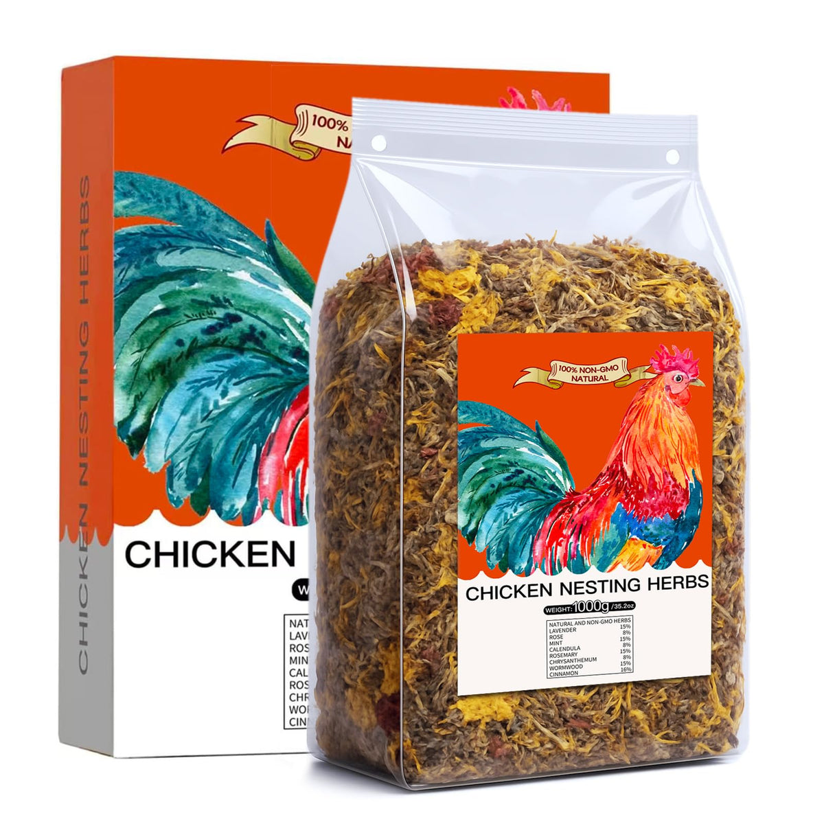 HoazHoald nesting-coop-bedding-blend for a fresh, herb-scented coop