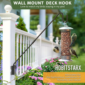 HOBITSTARX bird feeder hanger ideal for outdoor use on decks or fences