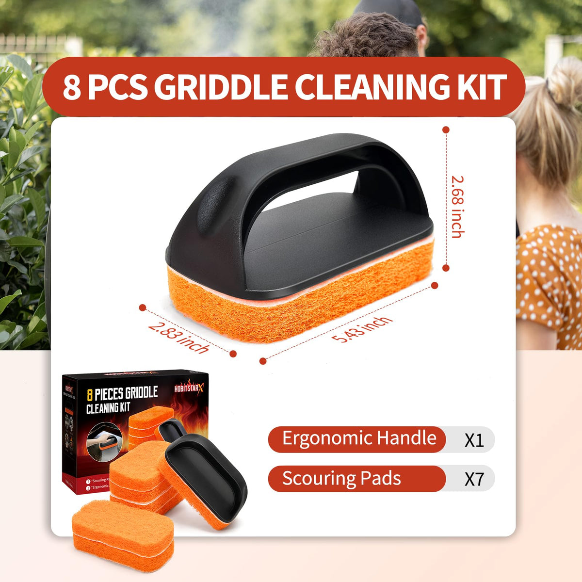 HOBITSTARX orange griddle cleaning accessories simplify Blackstone maintenance
