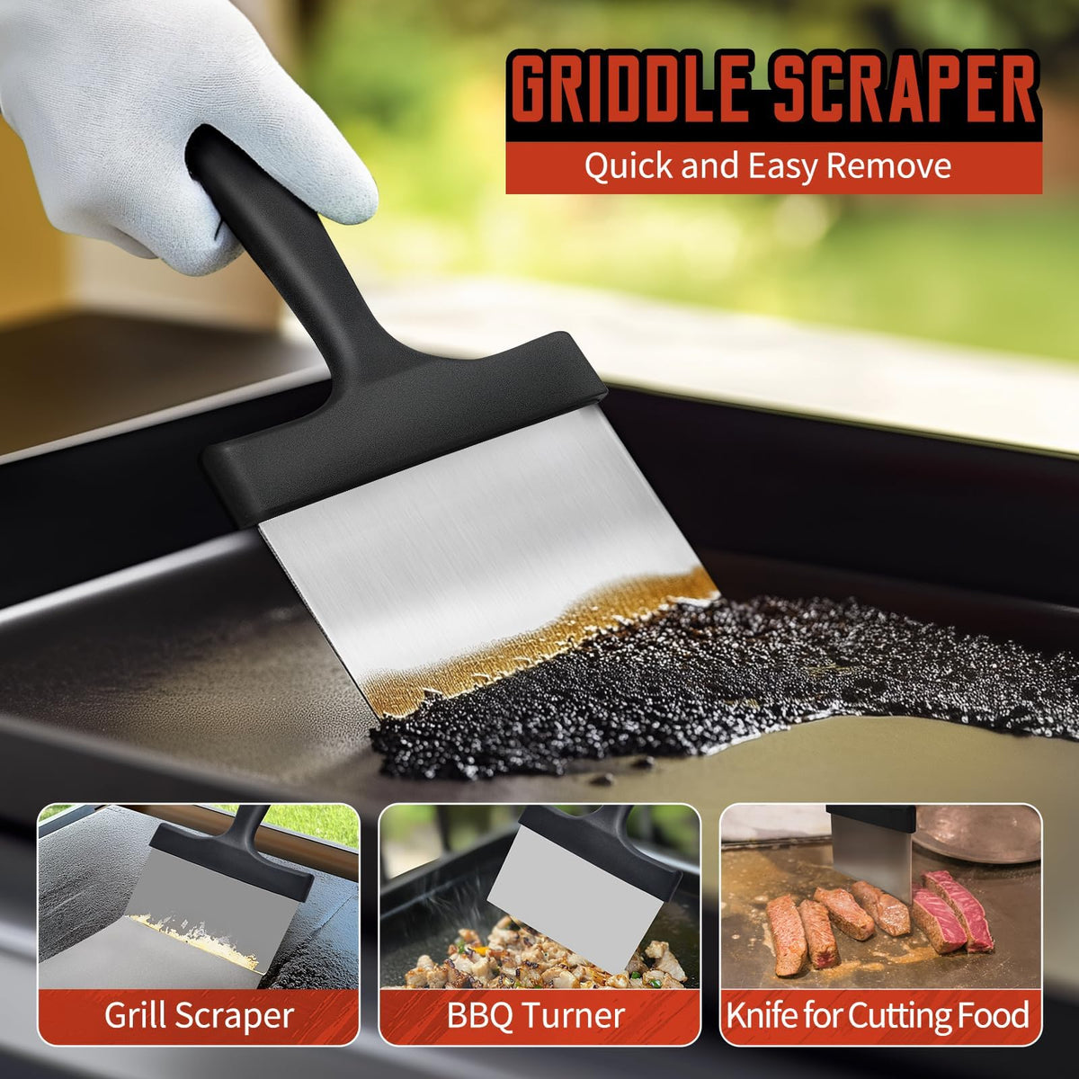 HOBITSTARX scouring pads with handle orange for versatile scrubbing