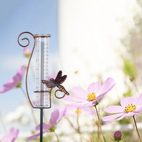 HOBYLUBY garden stakes keep the gauge securely in soil.