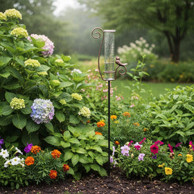 HOBYLUBY 7-inch glass tube offers clear precipitation readings for lawn and garden watering