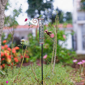 HOBYLUBY decorative rain gauge adds charm while helping plan irrigation.